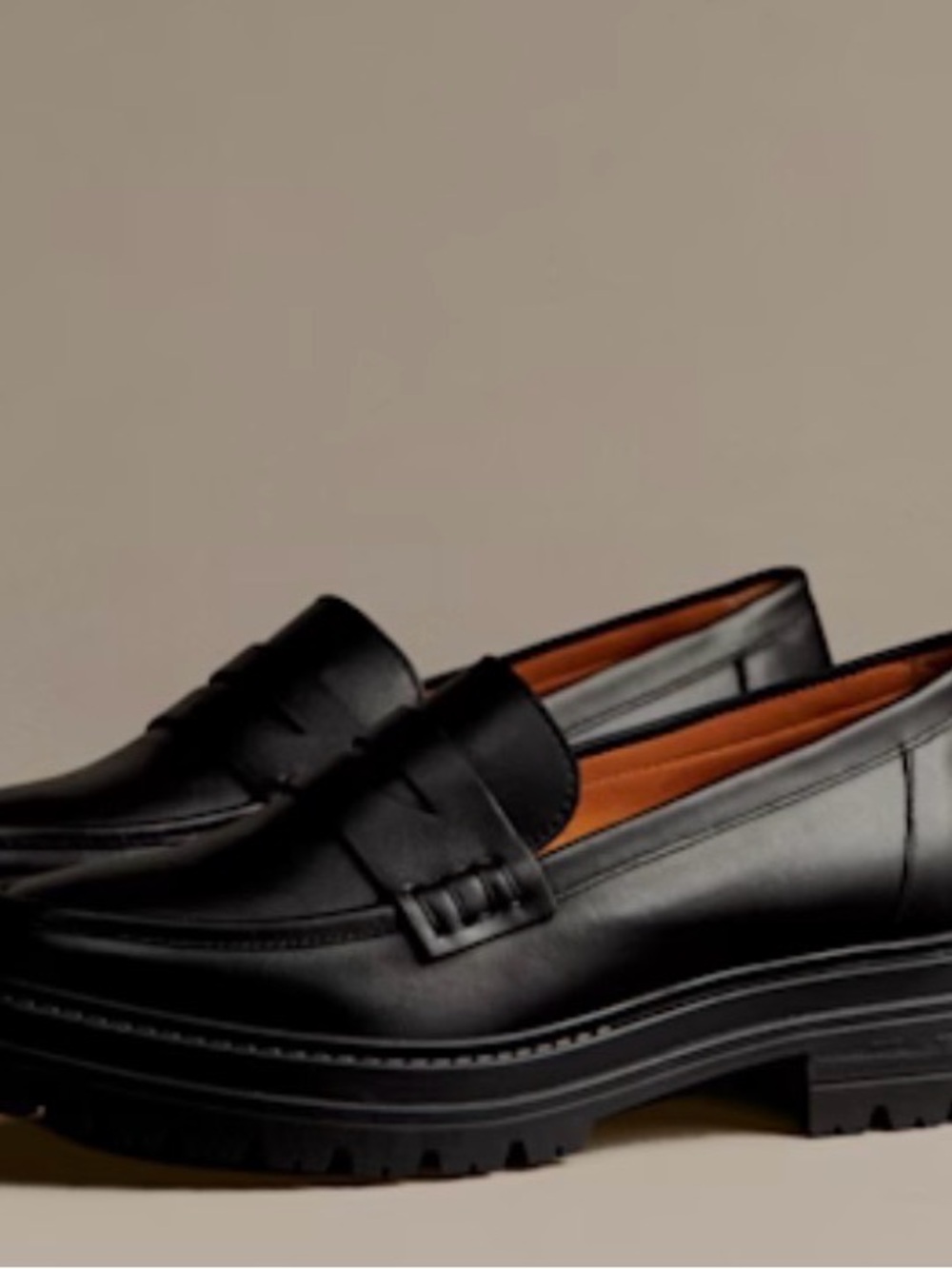 Sezane Black Leather Albane Loafers